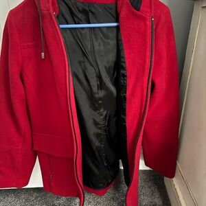 Women's Red Medium wool Jacket